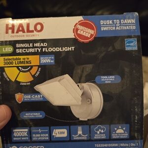 HALO Single Head Security LED Floodlight with Dusk-to-Dawn